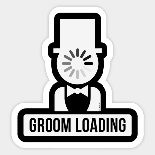 Groom Loading (Stag Night / Bachelor Party / White) Sticker